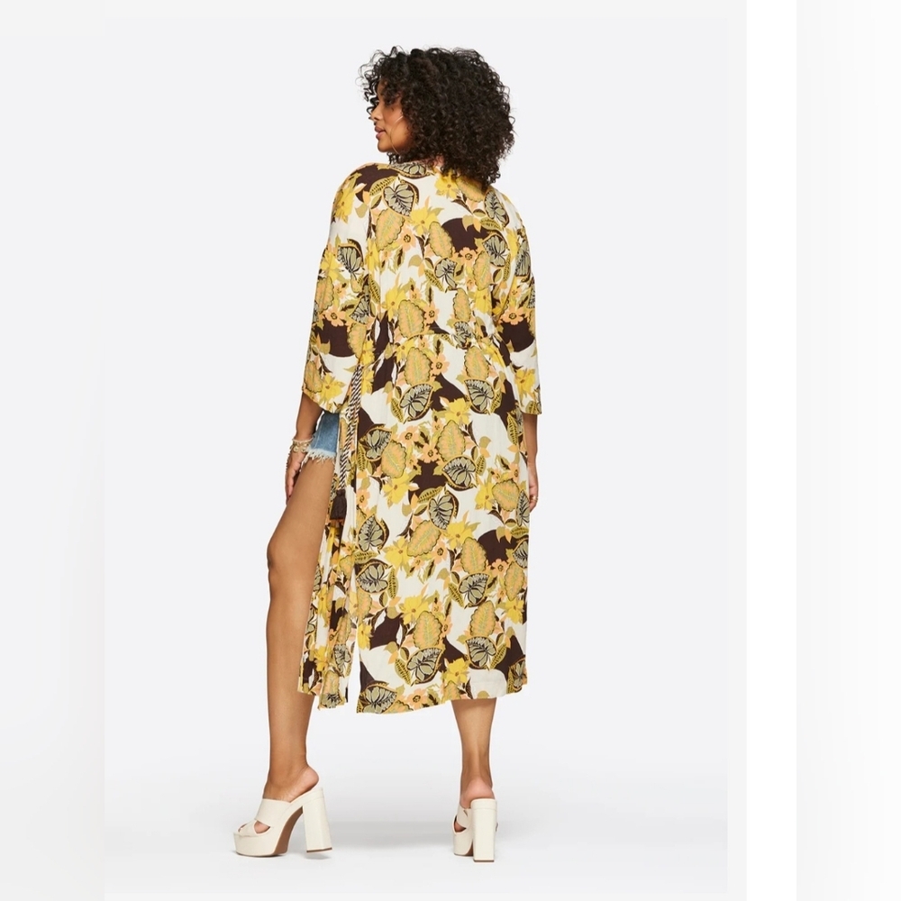Jessica Simpson Lailla Floral Kimono Women's Plus Size 2X